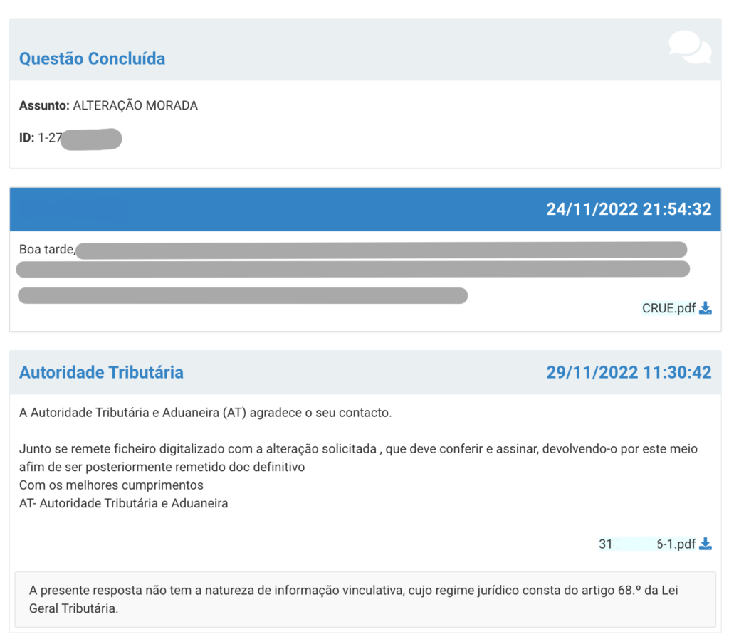 How to update your address on the Finanças website?